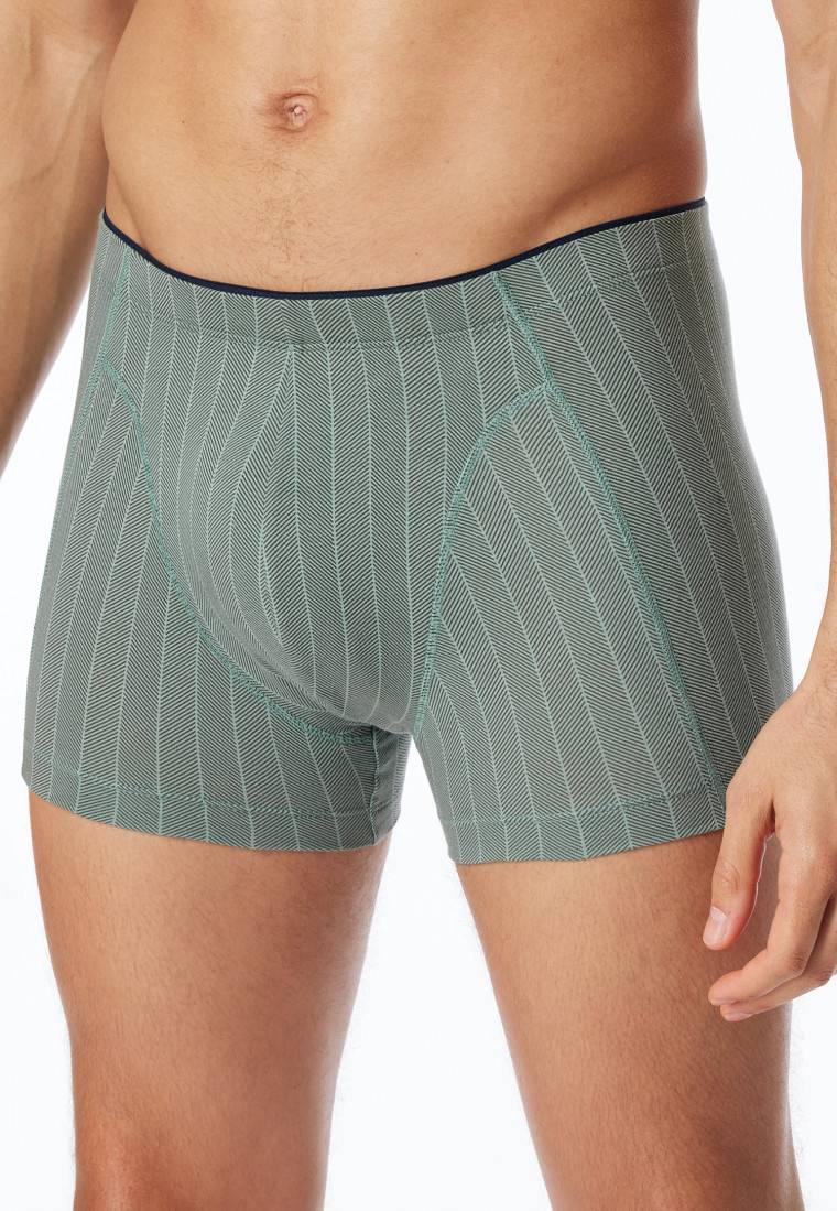 Schiesser Shorts Organic Cotton gestreift linde - 95/5 Kauf eins, bekomm eins gratis
