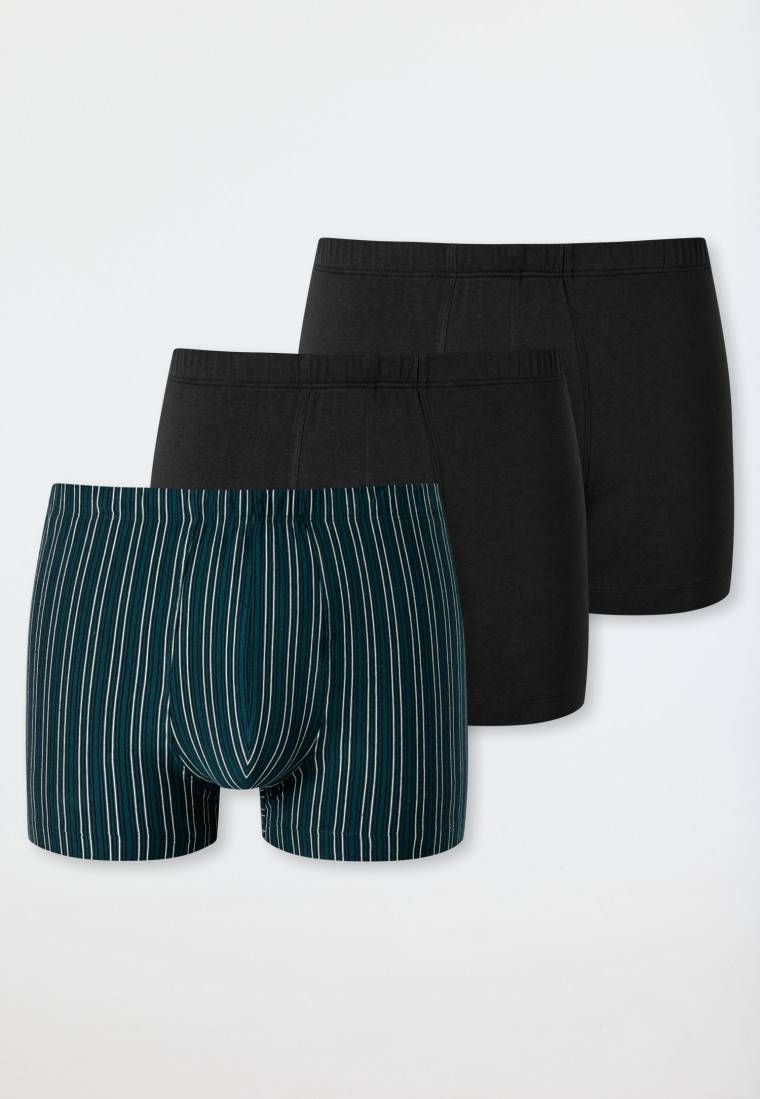 Schiesser Shorts 3er-Pack Organic Cotton uni/geringelt mehrfarbig - 95/5 Tägliche Deals
