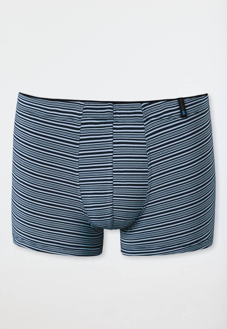Schiesser Shorts Supermini Modal Streifen blaugrau - Long Life Soft Sonderangebote