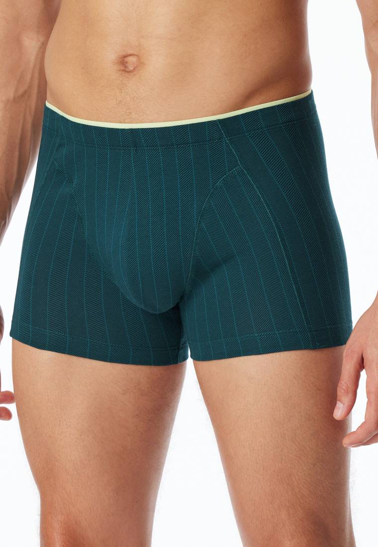 Schiesser Shorts Organic Cotton gestreift petrol - 95/5 Riesige Ersparnisse