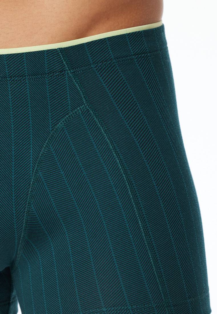 Schiesser Shorts Organic Cotton gestreift petrol - 95/5 Riesige Ersparnisse