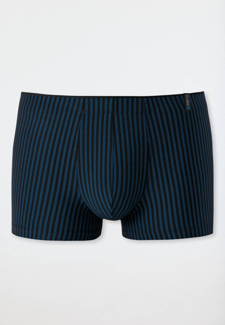 Schiesser Shorts navy-schwarz gestreift - Long Life Soft VIP-Rabatte
