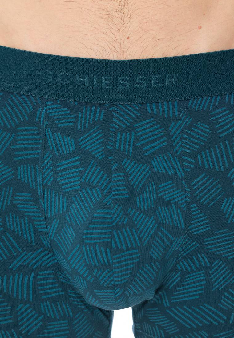 Schiesser Shorts 3er-Pack Organic Cotton Webgummibund uni/gemustert mehrfarbig - 95/5 Tiefpreis
