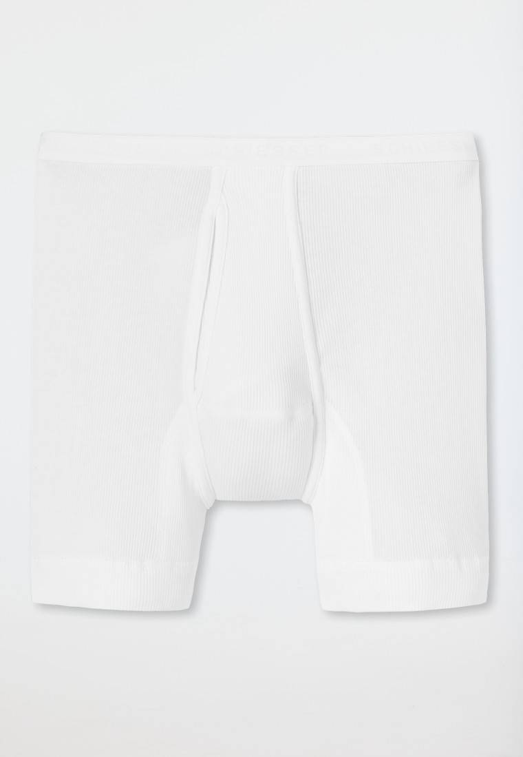 Schiesser Unterhose kurz mit Eingriff Doppelripp weiß - Original Classics Kostenlose Rückgabe