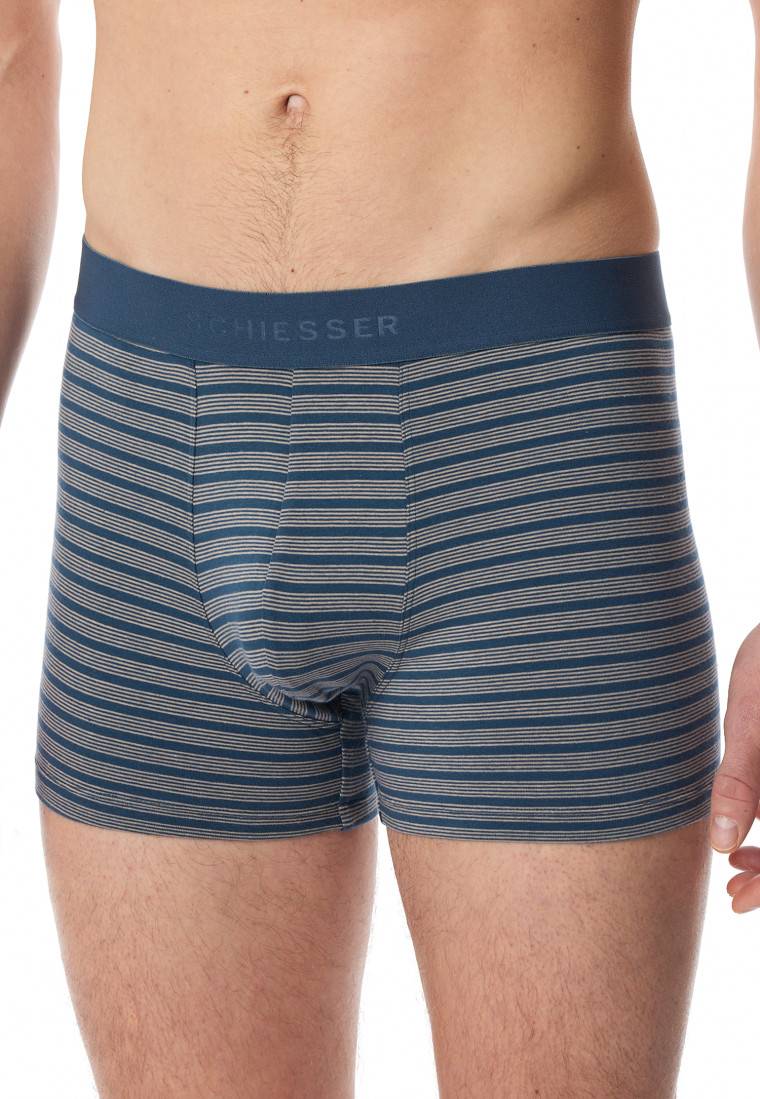 Schiesser Shorts 3er-Pack Organic Cotton Webgummibund uni/gestreift mehrfarbig - 95/5 Begrenzte Freigabe