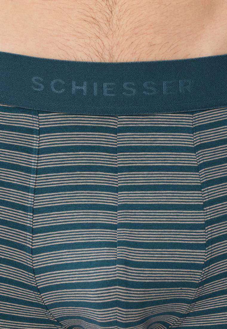 Schiesser Shorts 3er-Pack Organic Cotton Webgummibund uni/gestreift mehrfarbig - 95/5 Begrenzte Freigabe