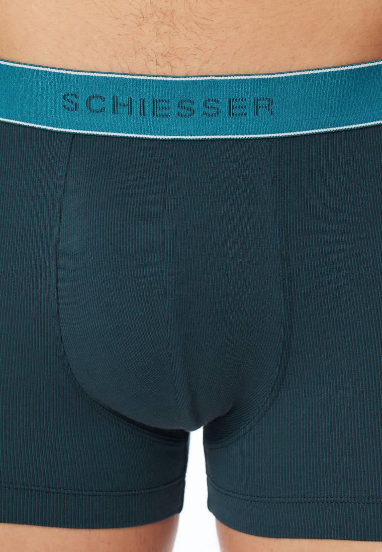 Schiesser Shorts Modal gestreift petrol - Duality Function Bis zu 65% Rabatt
