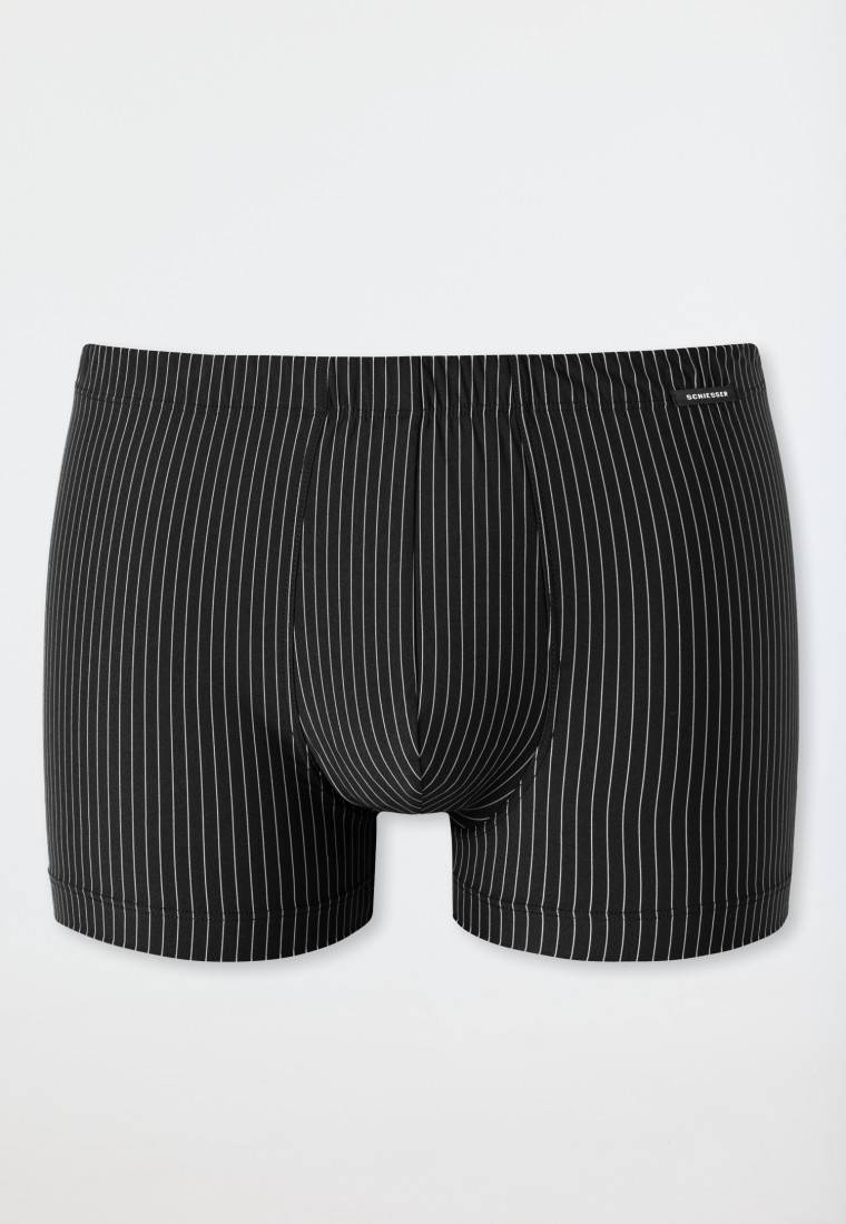 Schiesser Shorts schwarz gestreift - Pure Micro Sonderangebot der Fabrik