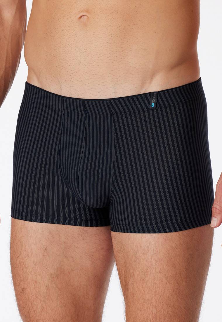 Schiesser Shorts blauschwarz gestreift - Long Life Soft Nur noch ein Tag übrig