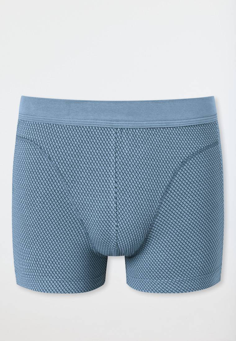 Schiesser Shorts Organic Cotton gemustert blaugrau - Comfort Fit Kostenloser Versand international