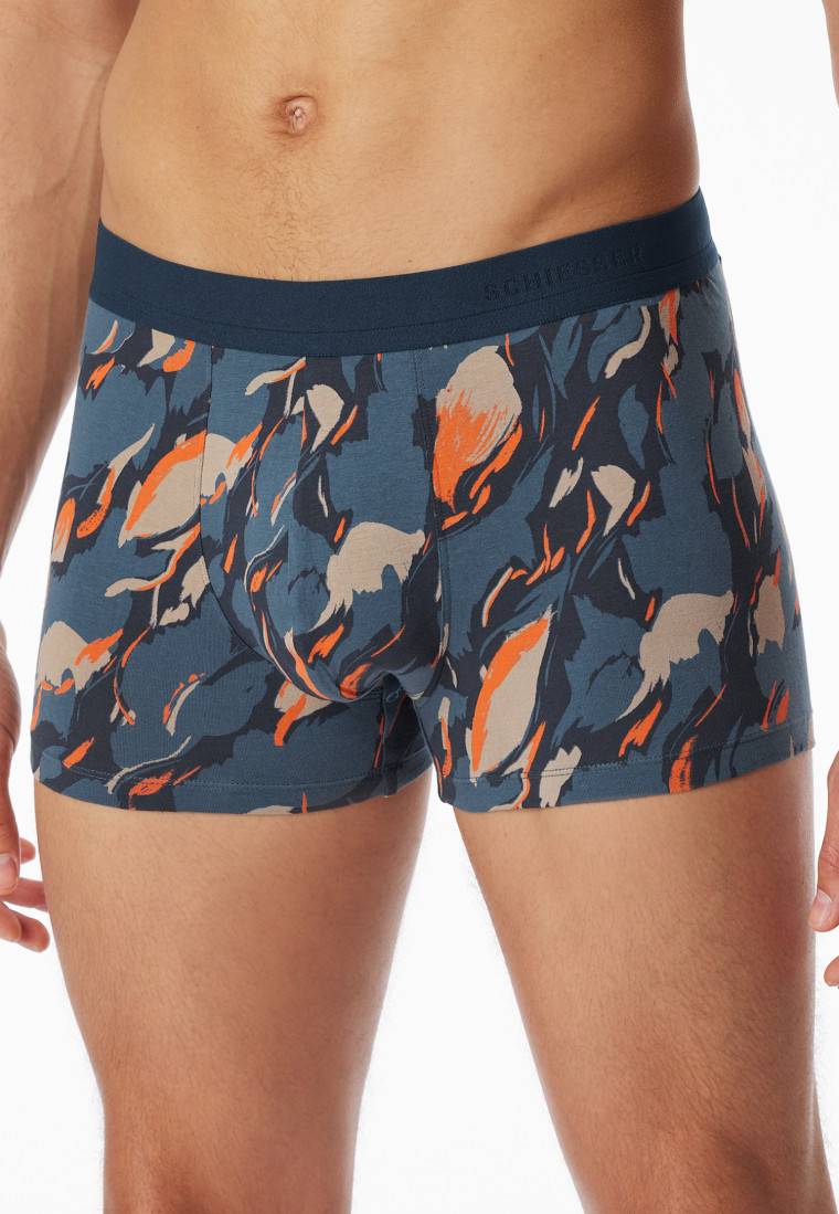 Schiesser Shorts atlantikblau gemustert - 95/5 Fabrikladen