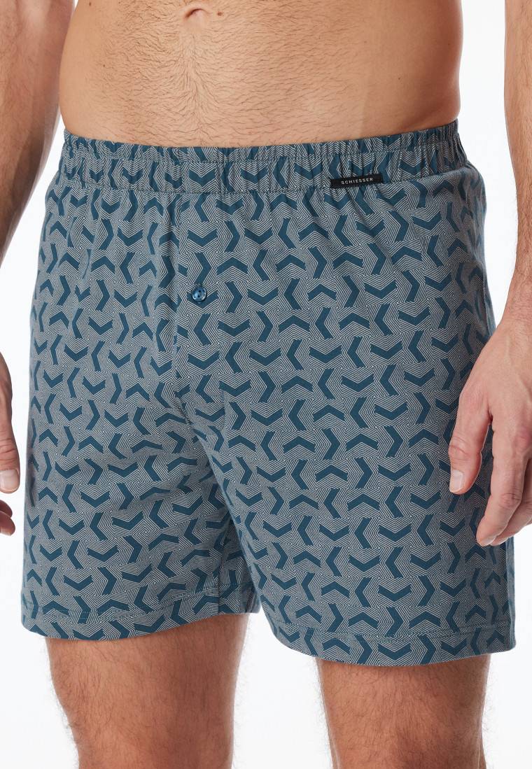 Schiesser Boxershorts 2er-Pack Jersey uni gemustert - Boxershorts Multipacks Begrenzt auf 3 Tage