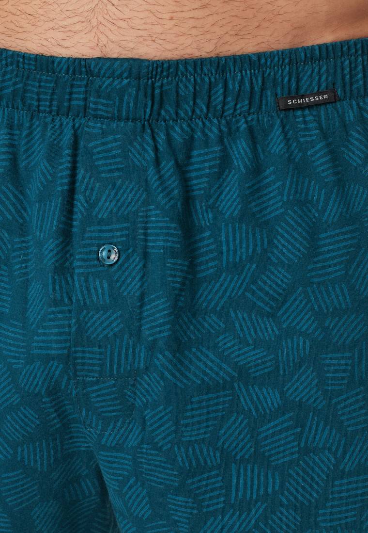 Schiesser Boxershorts 2er-Pack Jersey uni gemustert - Boxershorts Multipacks Speichern exportieren