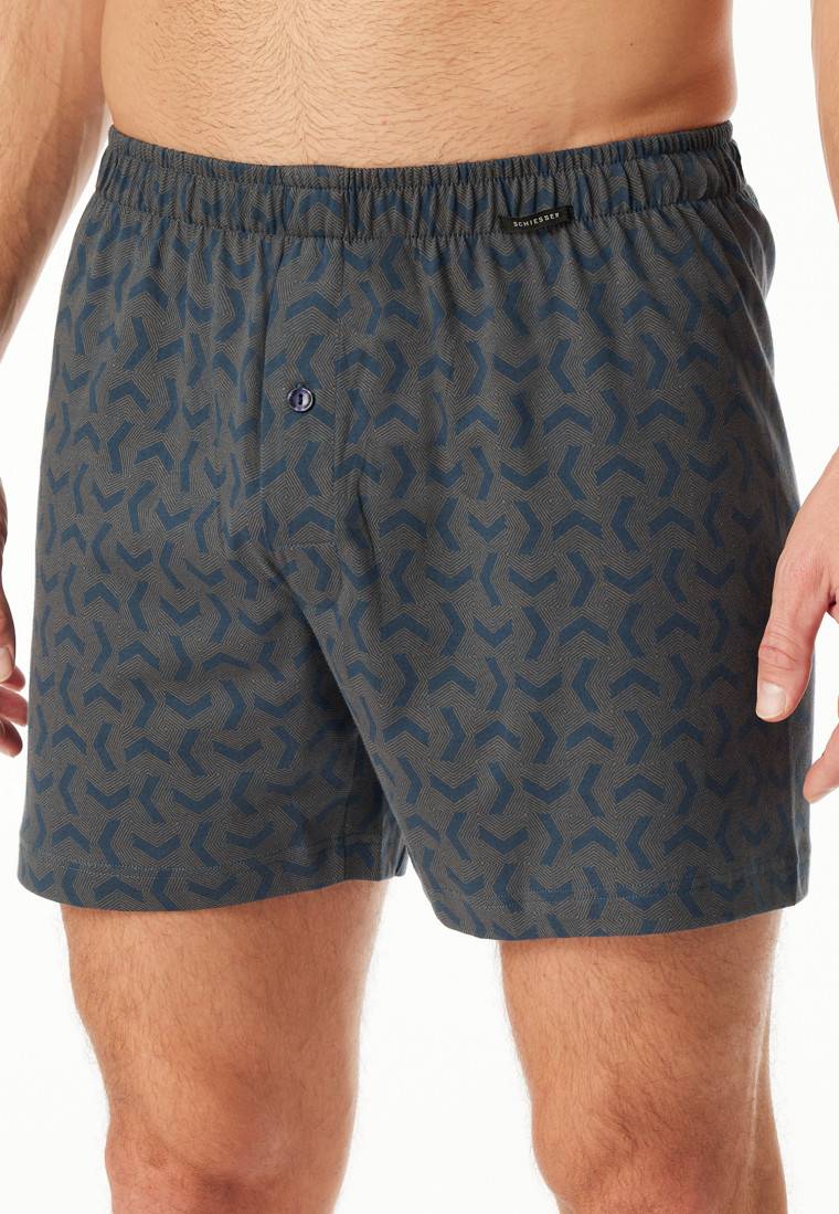 Schiesser Boxershorts 2er-Pack Jersey uni gemustert - Boxershorts Multipacks Black Friday Preise