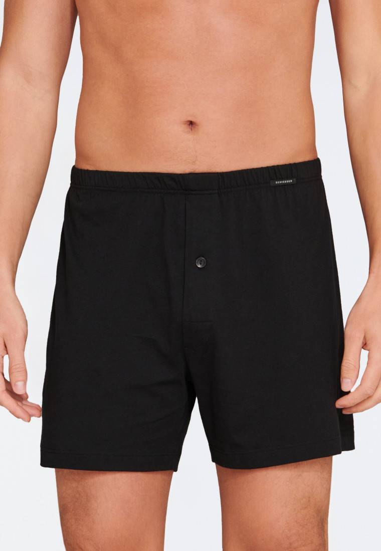 Schiesser Boxershorts 2er-Pack Jersey schwarz - Boxershorts Multipack zollfrei