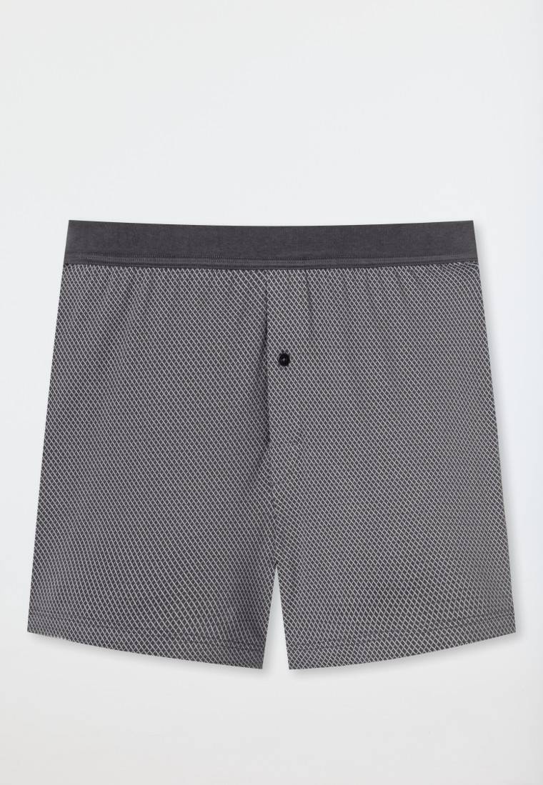Schiesser Boxershorts Organic Cotton gemustert anthrazit - Comfort Fit 50% Rabatt für begrenzte Zeit
