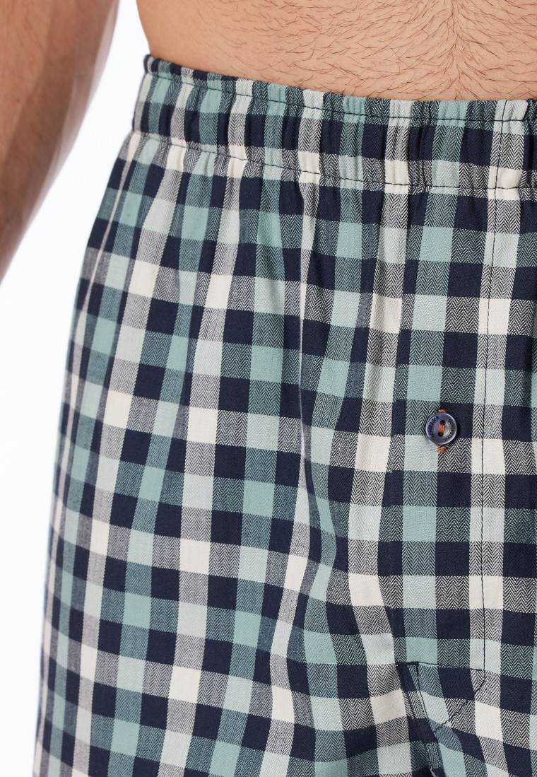 Schiesser Boxershorts 2er-Pack Webware uni & kariert - Boxershorts Multipacks Rabatte dieses Monats