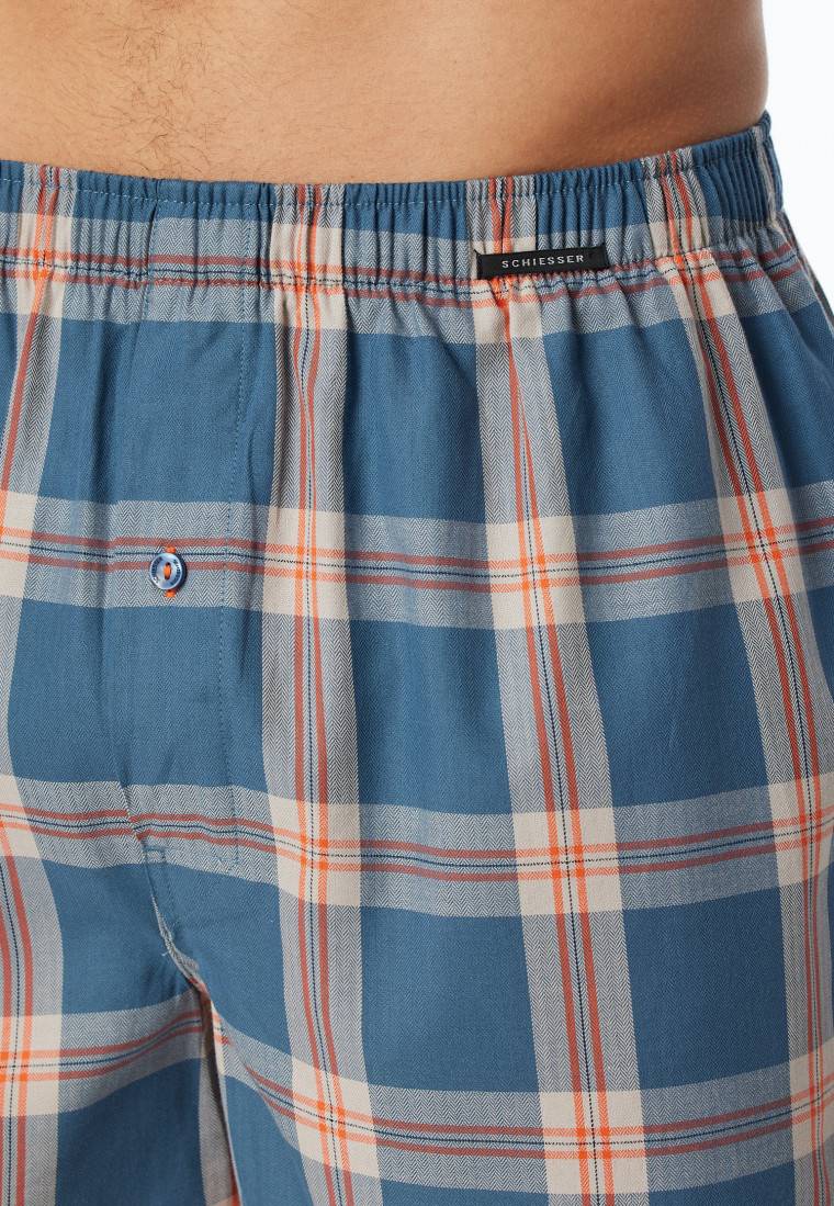 Schiesser Boxershorts 2er-Pack Webware uni & kariert - Boxershorts Multipacks 2025
