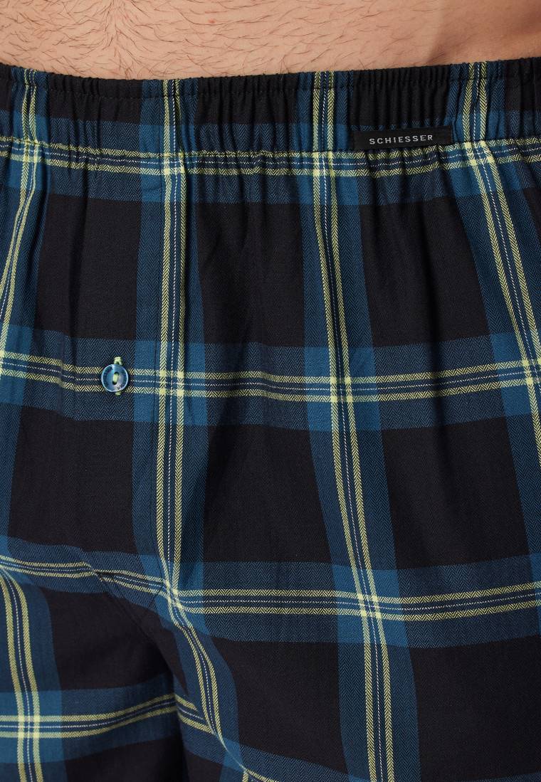 Schiesser Boxershorts 2er-Pack Webware uni & kariert - Boxershorts Multipacks Online