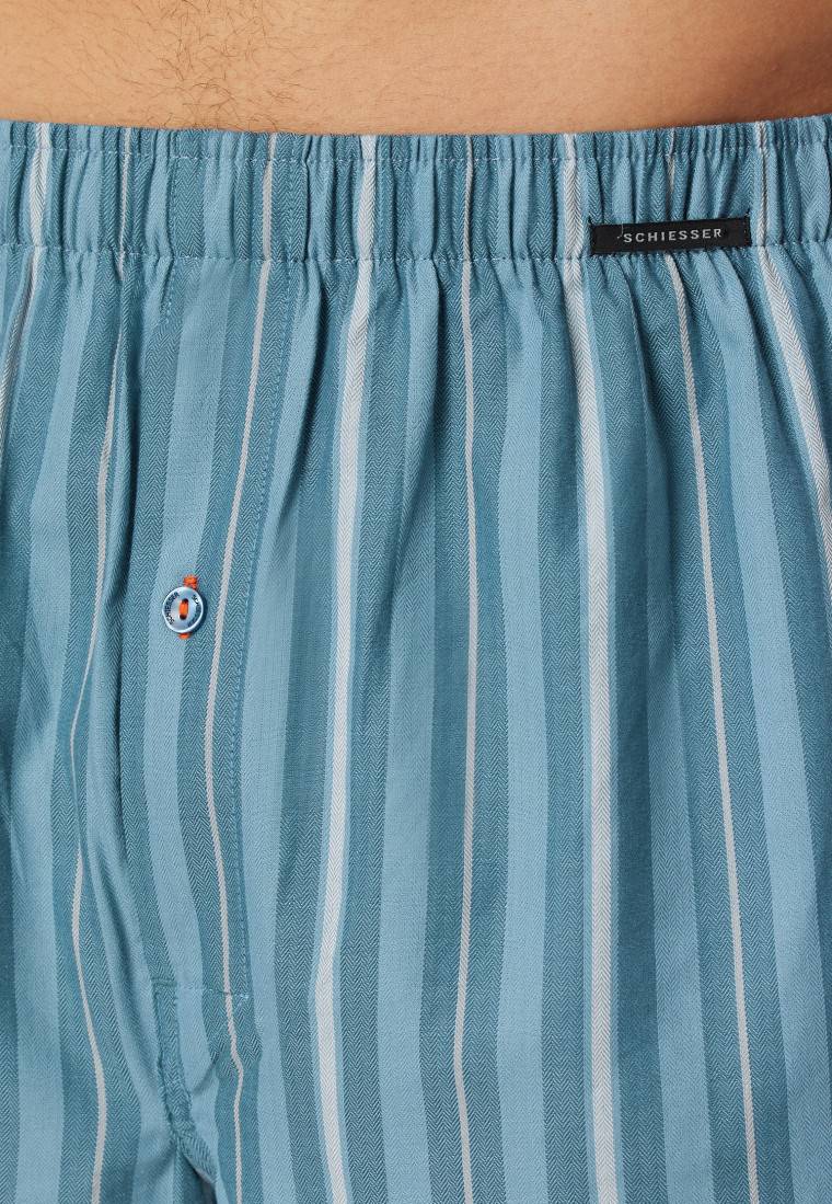 Schiesser Boxershorts 2er-Pack Webware uni & gestreift - Boxershorts Multipacks Angebote