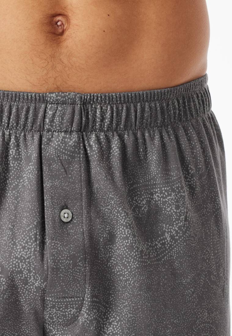 Schiesser Boxershorts Interlock Paisley anthrazit gemustert - Fine Interlock im Angebot
