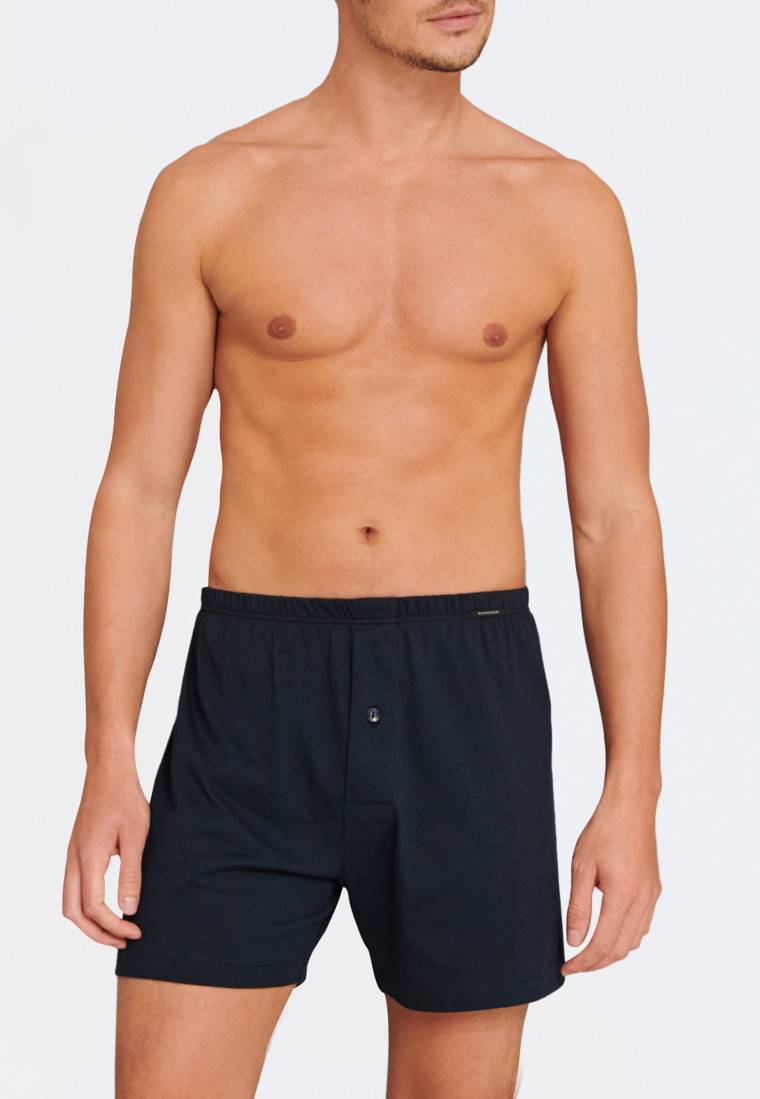 Schiesser Boxershorts 2er-Pack Jersey dunkelblau - Boxershorts Multipack Günstiger Verkauf