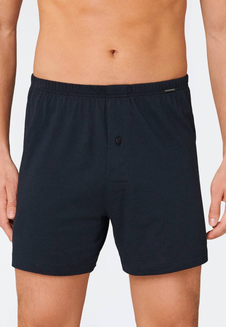 Schiesser Boxershorts 2er-Pack Jersey dunkelblau - Boxershorts Multipack Günstiger Verkauf