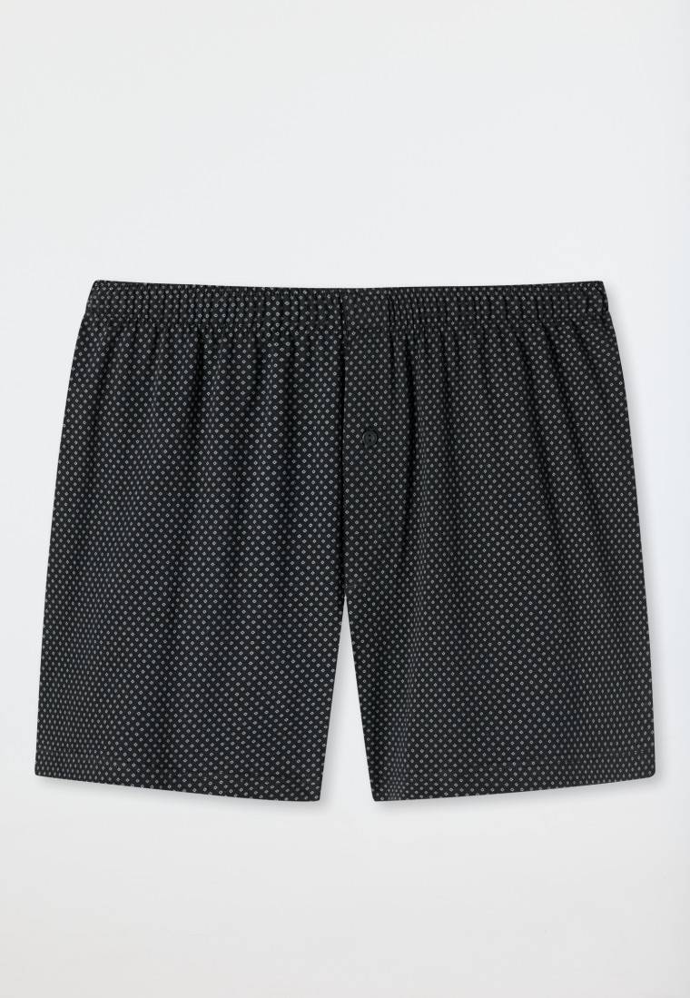 Schiesser Boxershorts Jersey schwarz gemustert - Cotton Casuals Blitzverkäufe
