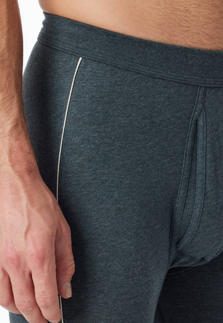 Schiesser Hose lang blau-meliert - Comfort Fit Sonderangebot