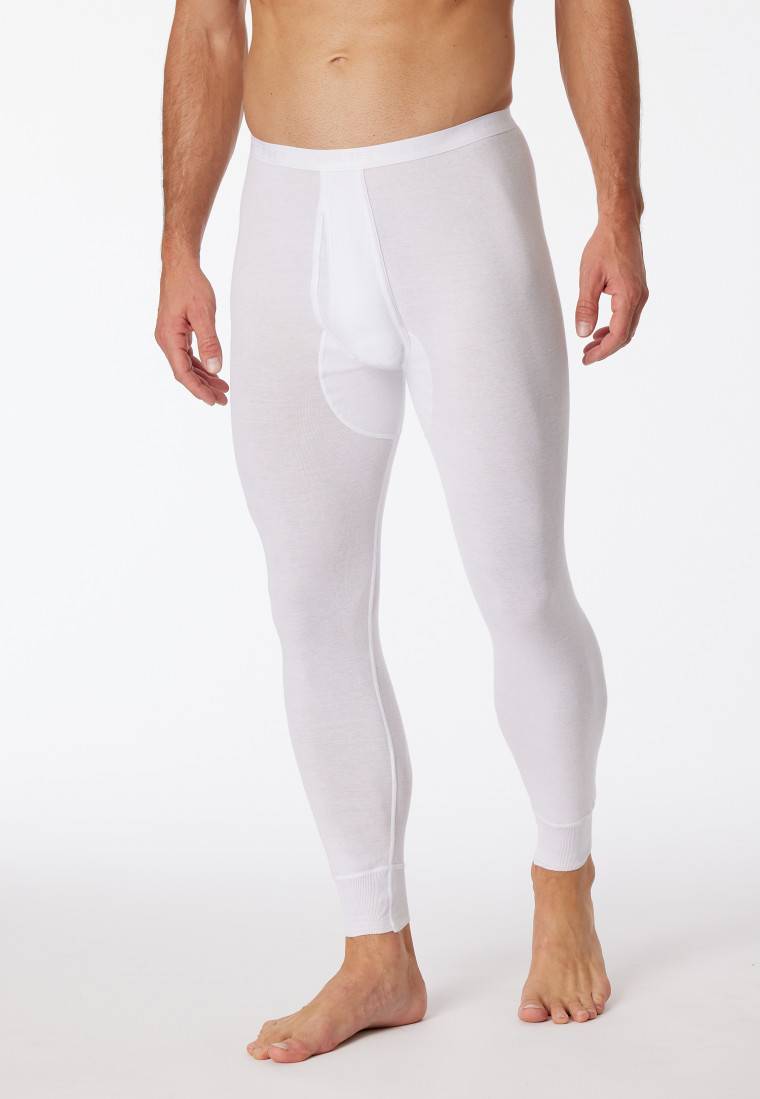 Schiesser Unterhose lang mit Eingriff weiß - Original Feinripp Begrenztes Angebot