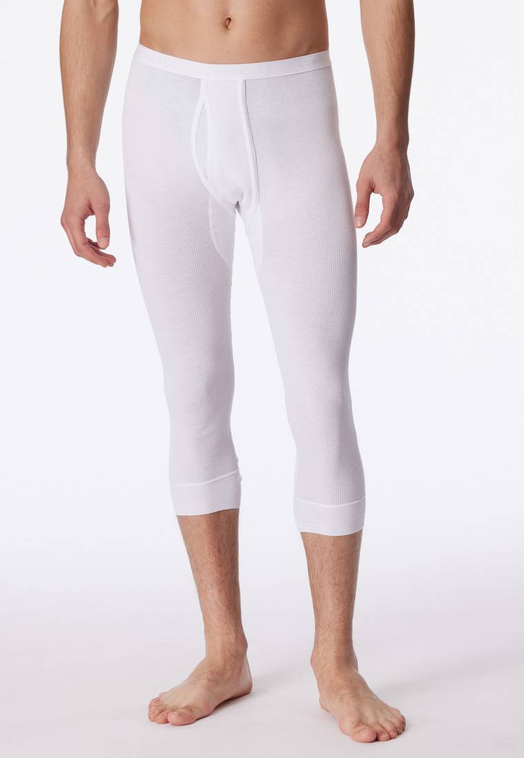 Schiesser Unterhose 3/4-lang mit Eingriff weiß - Original Doppelripp Exklusivangebot
