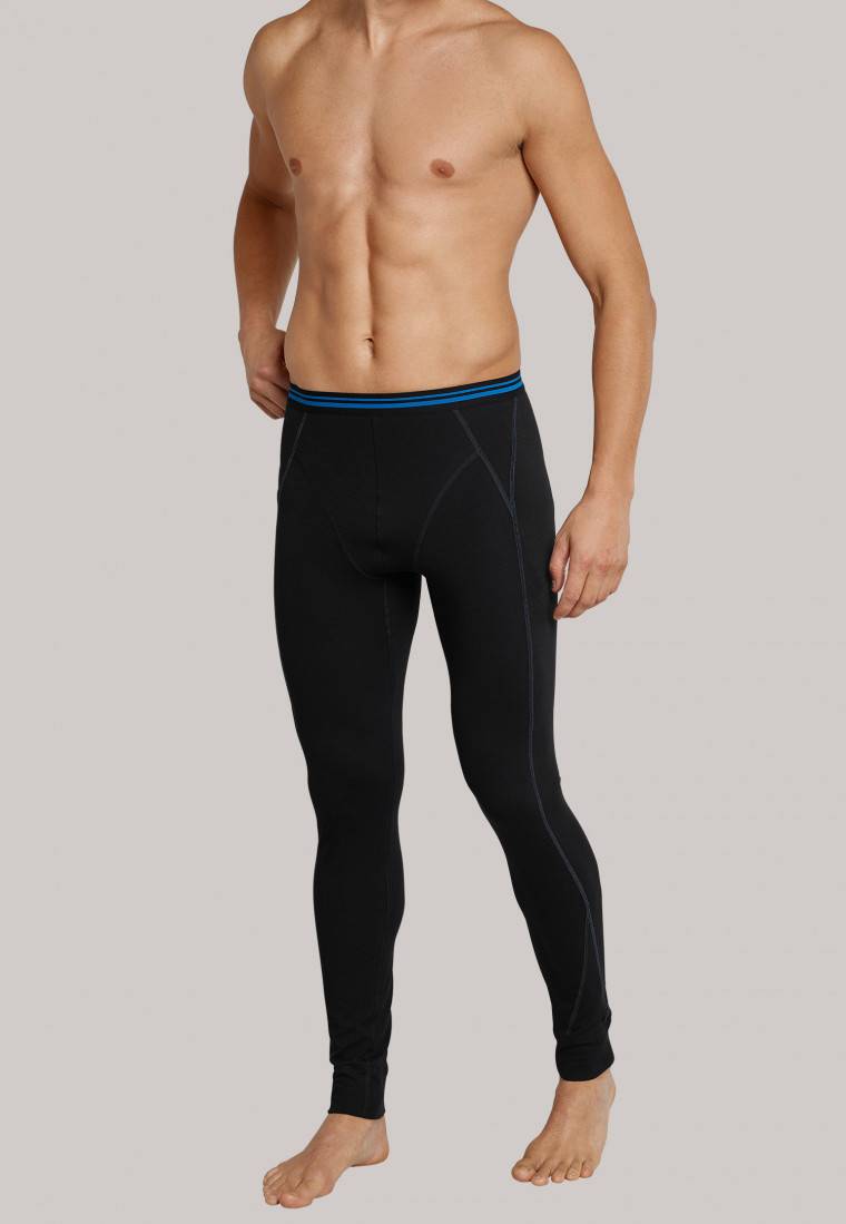 Schiesser Hose lang Thermowäsche warm schwarz - Sport Thermo light Preisnachlass