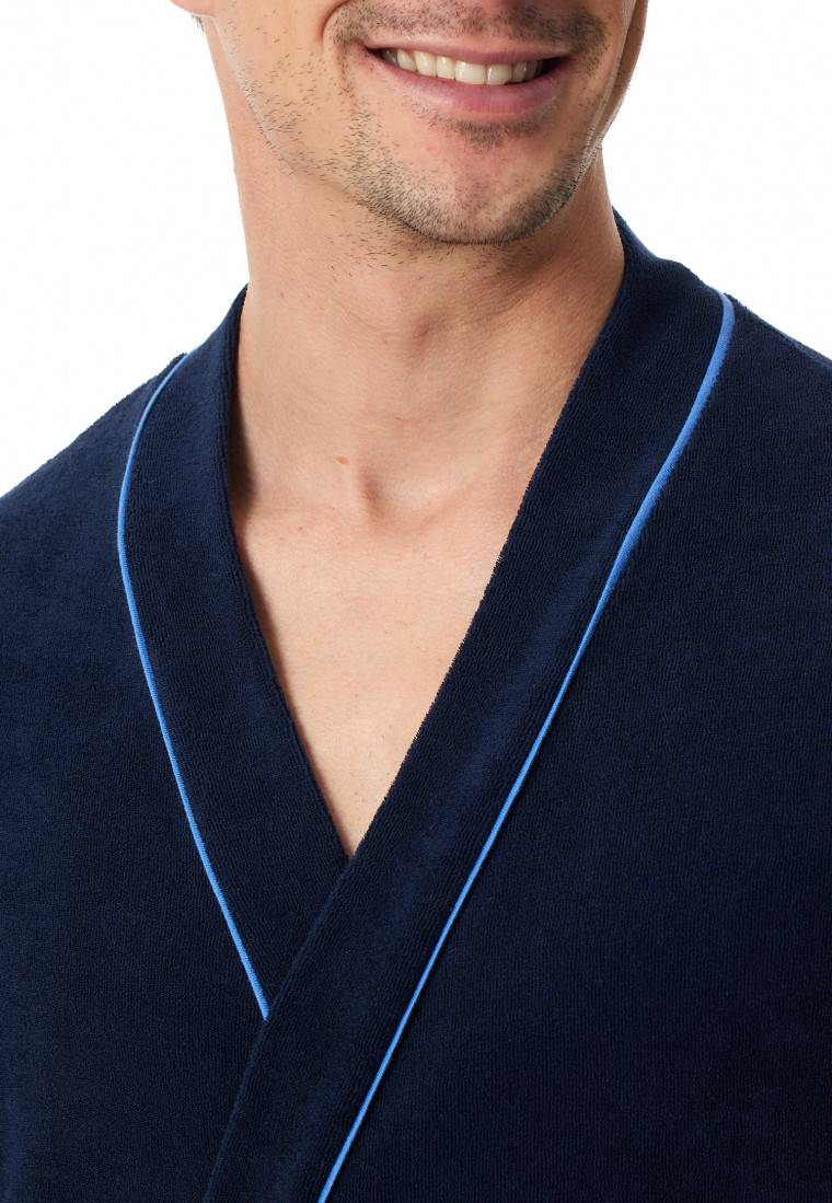 Schiesser Bademantel Frottee navy - Roger Moore Osterangebot