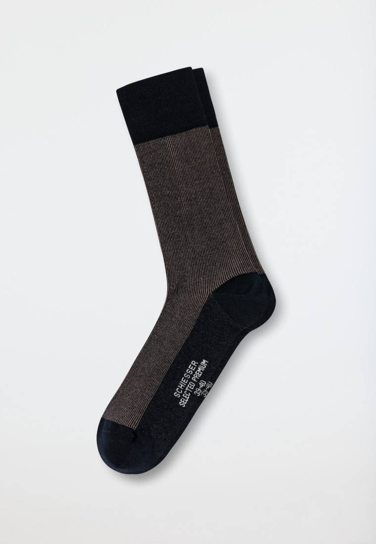 Schiesser Herrensocken merzerisierte Baumwolle gerippt sahara - selected! premium Saisonale Angebote