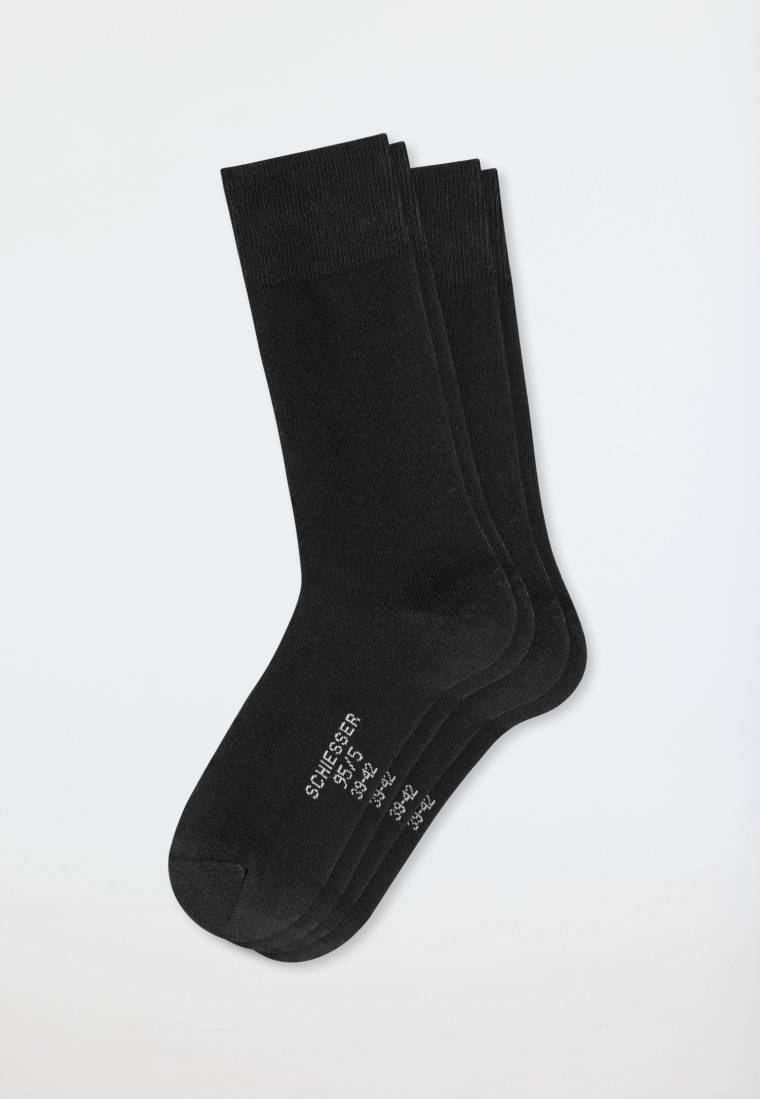 Schiesser Herrensocken 2er-Pack Organic Cotton schwarz - 95/5 Wochenangebot