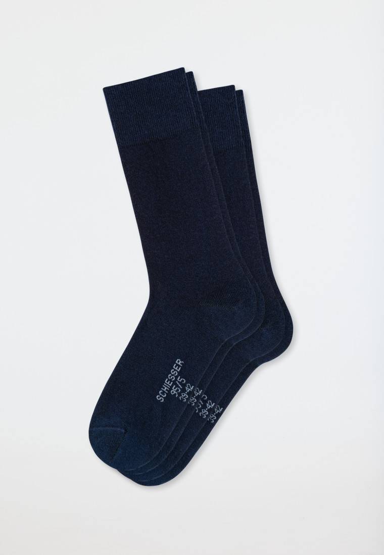 Schiesser Herrensocken 2er-Pack Organic Cotton nachtblau - 95/5 Letzte 3 Tage