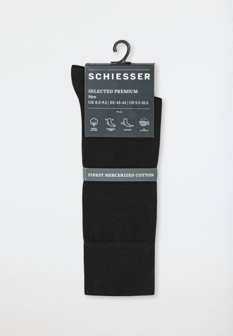 Schiesser Herrensocken merzerisierte Baumwolle schwarz - selected! premium Neueste Stile