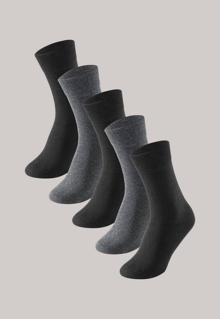 Schiesser Herrensocken 5er-Pack stay fresh graumelange-schwarz - Bluebird Letzter Tag