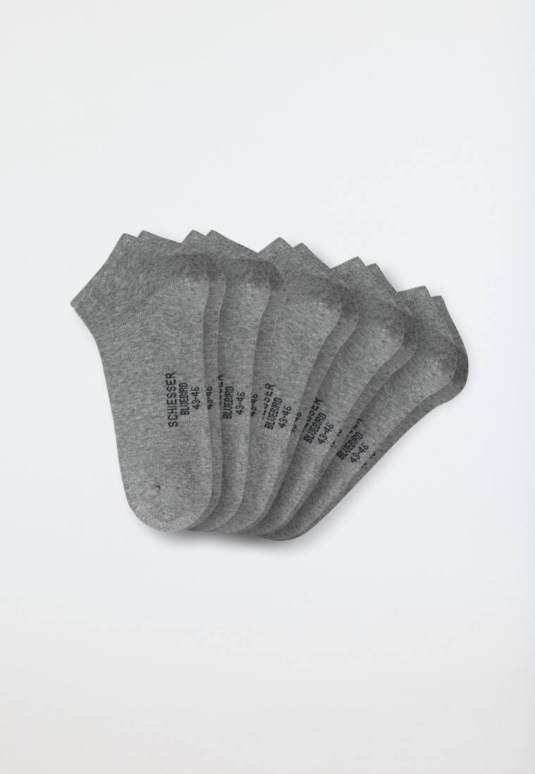 Schiesser Herrensneaker Fünferpack Stay Fresh silbergrau-meliert - Bluebird Bis zu 65% Rabatt