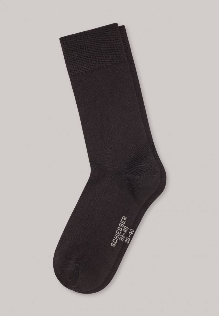 Schiesser Herrensocken merzerisierte Baumwolle dunkelbraun - selected! premium Nur für heute