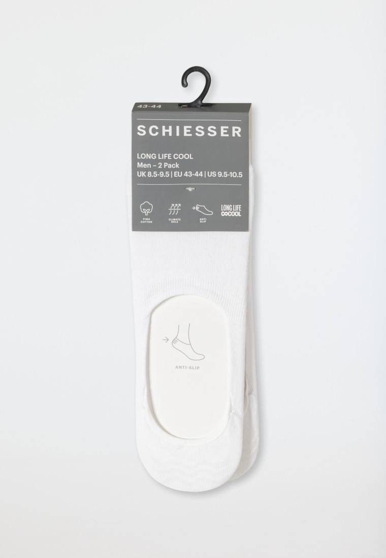 Schiesser Inshoe-Herrensocken 2er-Pack weiss - Long Life Cool Discount Store für neue Produkte