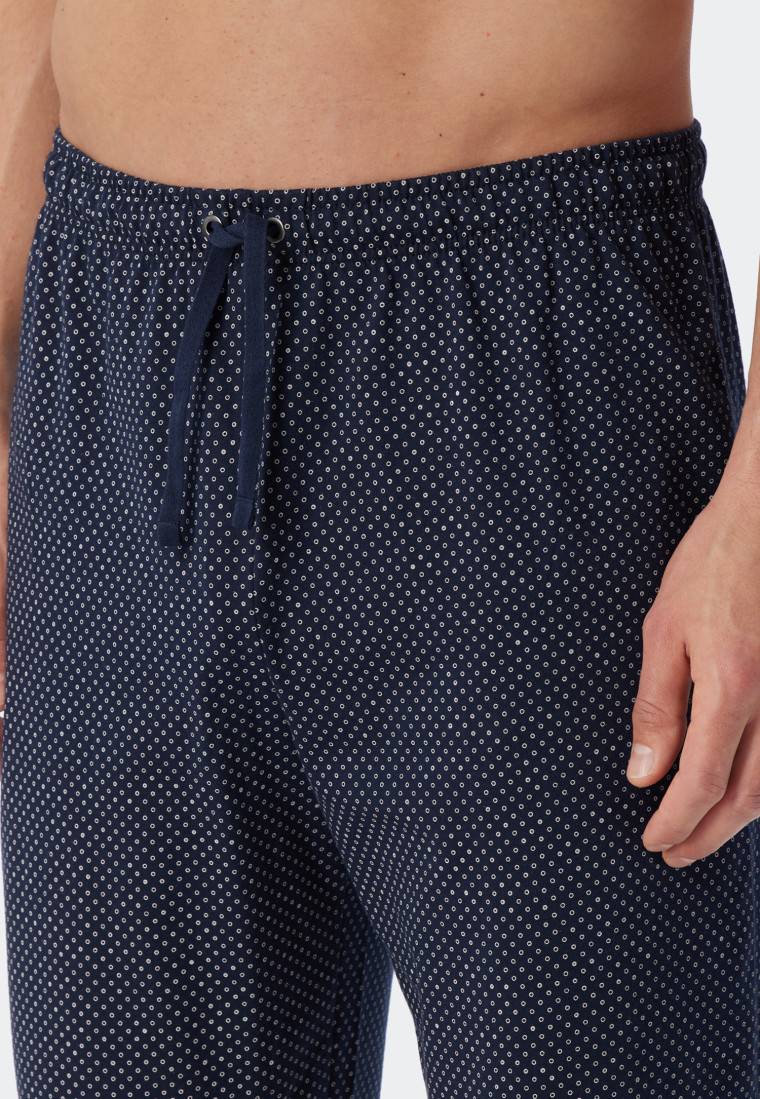 Schiesser Schlafanzug lang Jersey blau - Ebony Speichern exportieren