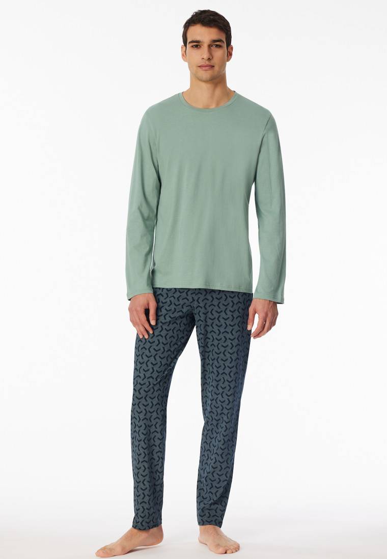 Schiesser Schlafanzug lang linde - Casual Essentials zollfrei