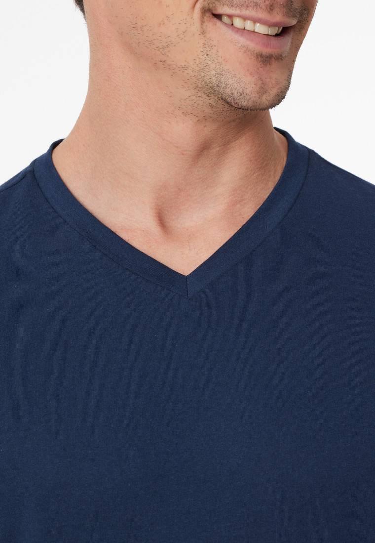 Schiesser Schlafanzug lang V-Ausschnitt admiral - Casual Essentials Outlet