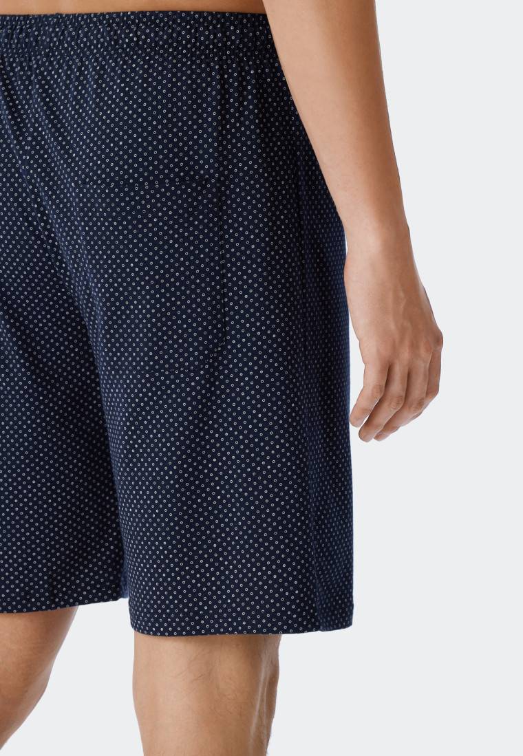 Schiesser Schlafanzug kurz Jersey blau - Ebony Auslauf
