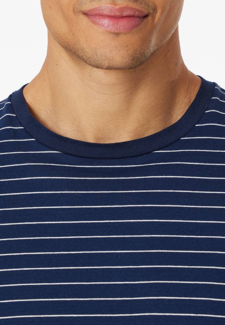 Schiesser Schlafanzug lang Streifen admiral - Casual Essentials Limitierter Zeitrabatt