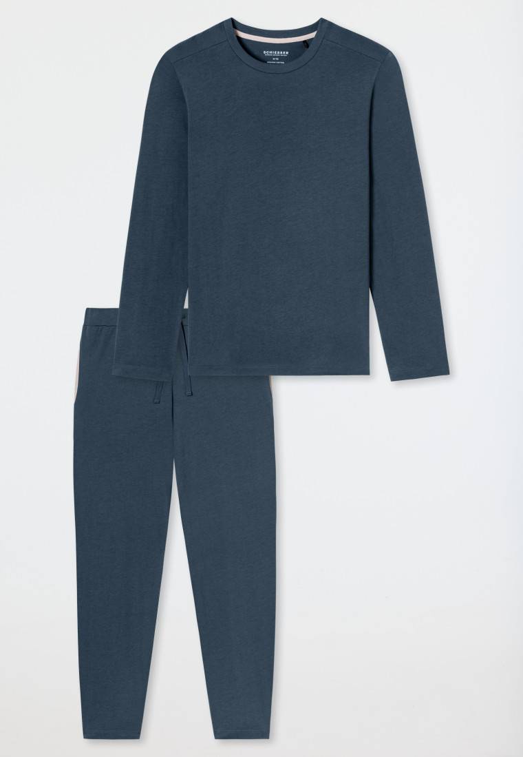 Schiesser Schlafanzug lang dunkelblau - Modern Nightwear Vatertagsangebot
