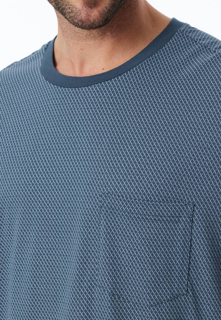 Schiesser Nachthemd langarm blaugrau - Comfort Essentials Heißer Verkauf