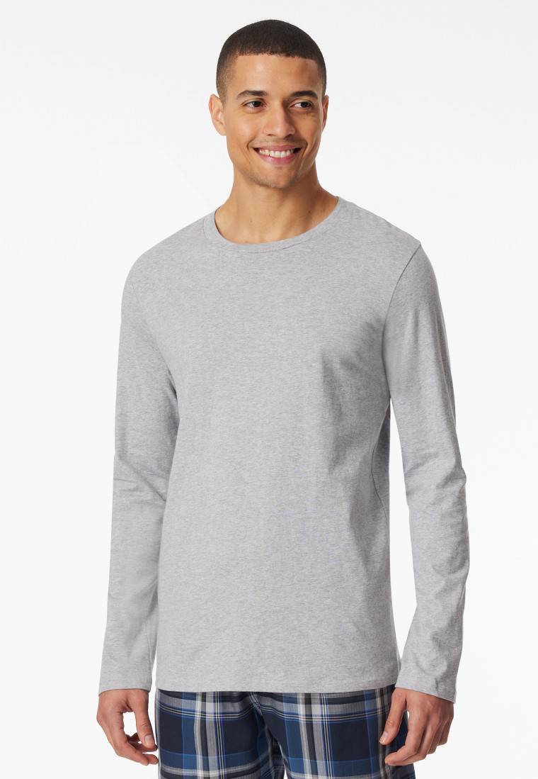 Schiesser Shirt langarm grau-meliert - Mix+Relax Große Rabatte