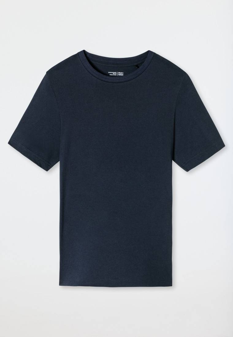 Schiesser Shirt kurzarm nachtblau - Mix+Relax Neuheiten